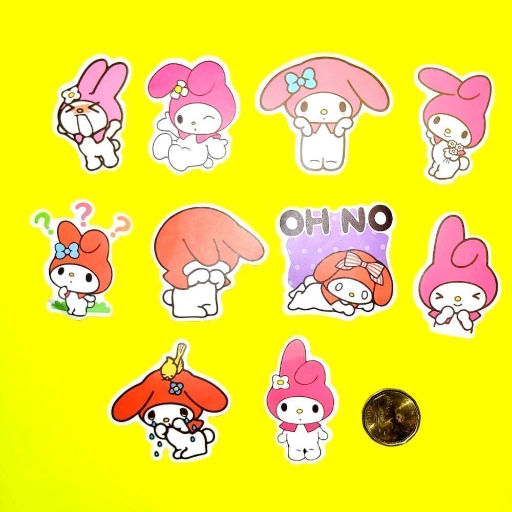 3/$20 Brand New 10x Waterproof Sanrio Melody Stickers #e